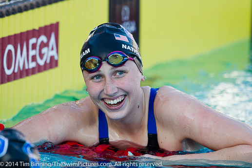 Amy Bilquist of Carmel Swim Club capture three individual gold medals at the 2014 Speedo Junior National Championships held in Irvine, California July 30 through August 3, 2014.